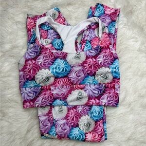 Floral Sports Bra and Leggings Set